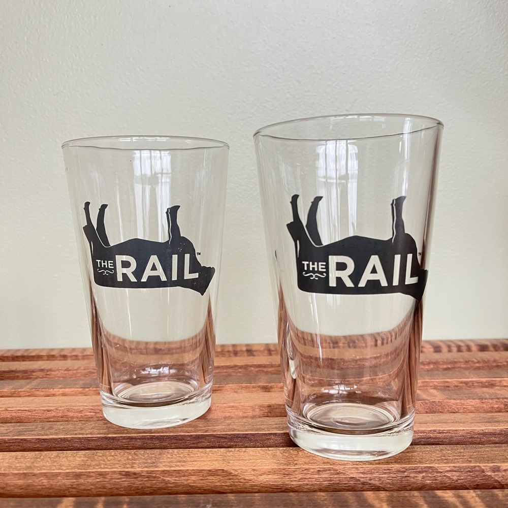 The Rail restaurant glassware (2)